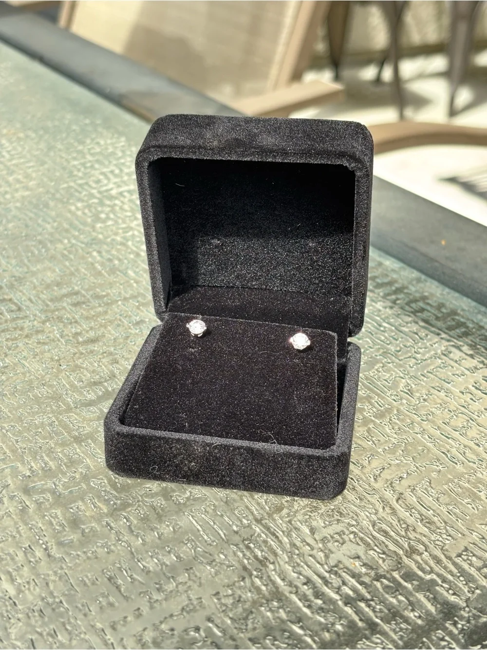 Classic White Diamond-Style Stud Earrings - Women Jewelry